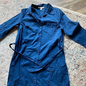 Blue Forever 21 Shirt Dress